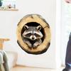 3D Simulation Tree Hollow Raccoon Wall Sticker Self-Adhesive Removable Living Room Bedroom Kids Room Background Wall Home Decor Art Wholesale