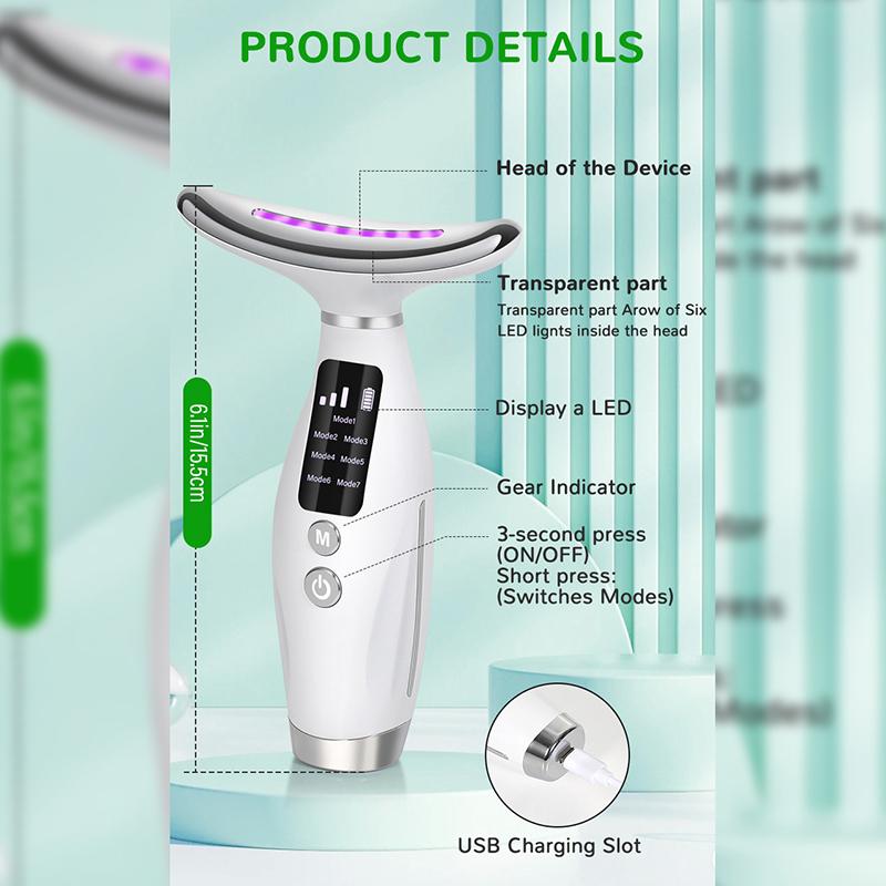 Neck Face Beauty Device Vibration Massage For Face And Neck Personal Ccare Skindion Home Use Beauty Device Face Lifting Machine
