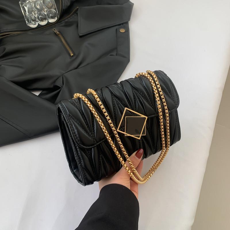 Chic Stylish Quilted Shoulder Bag Trendy Pu Square Crossbody Purse For Women 2024