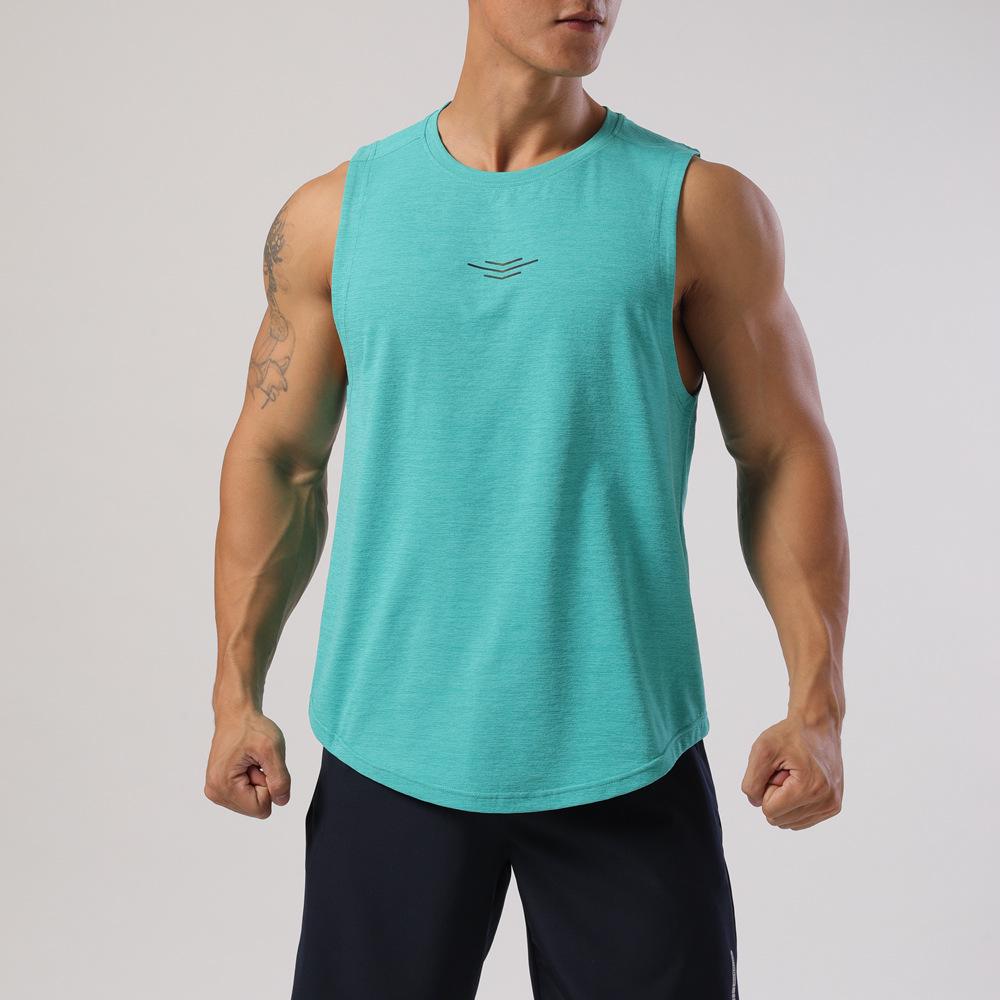 Herr Snabbtorkande Lös Passform Plus Size Sommar Basketlinne