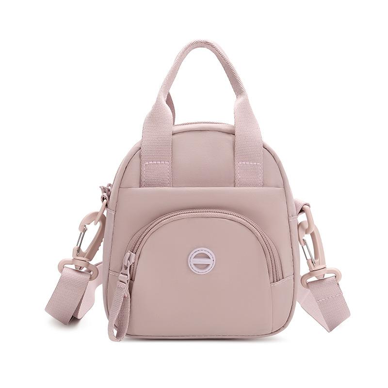 

Женская однотонная нейлоновая сумка большой емкости для мобильного телефона сумка через плечо сумка через плечо розовый