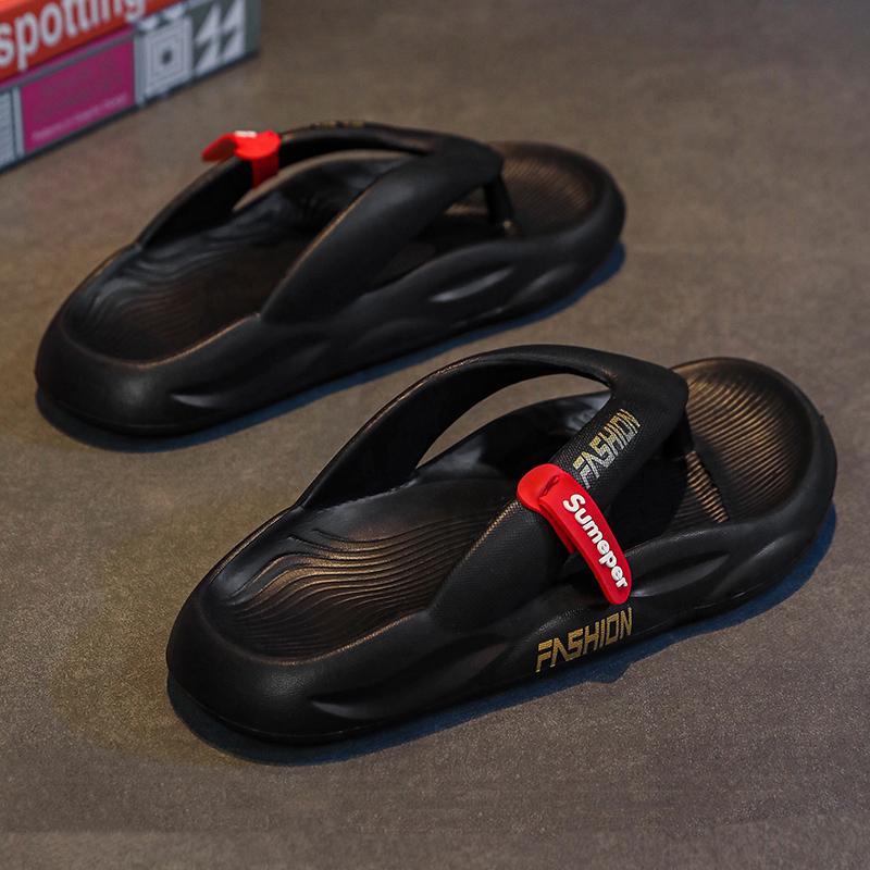 

Мужские шлепанцы на платформе, летние шлепанцы из ЭВА на мягкой подошве для мужчин, уличная повседневная пляжная обувь, домашние нескользящие шлепанцы для ванной 36