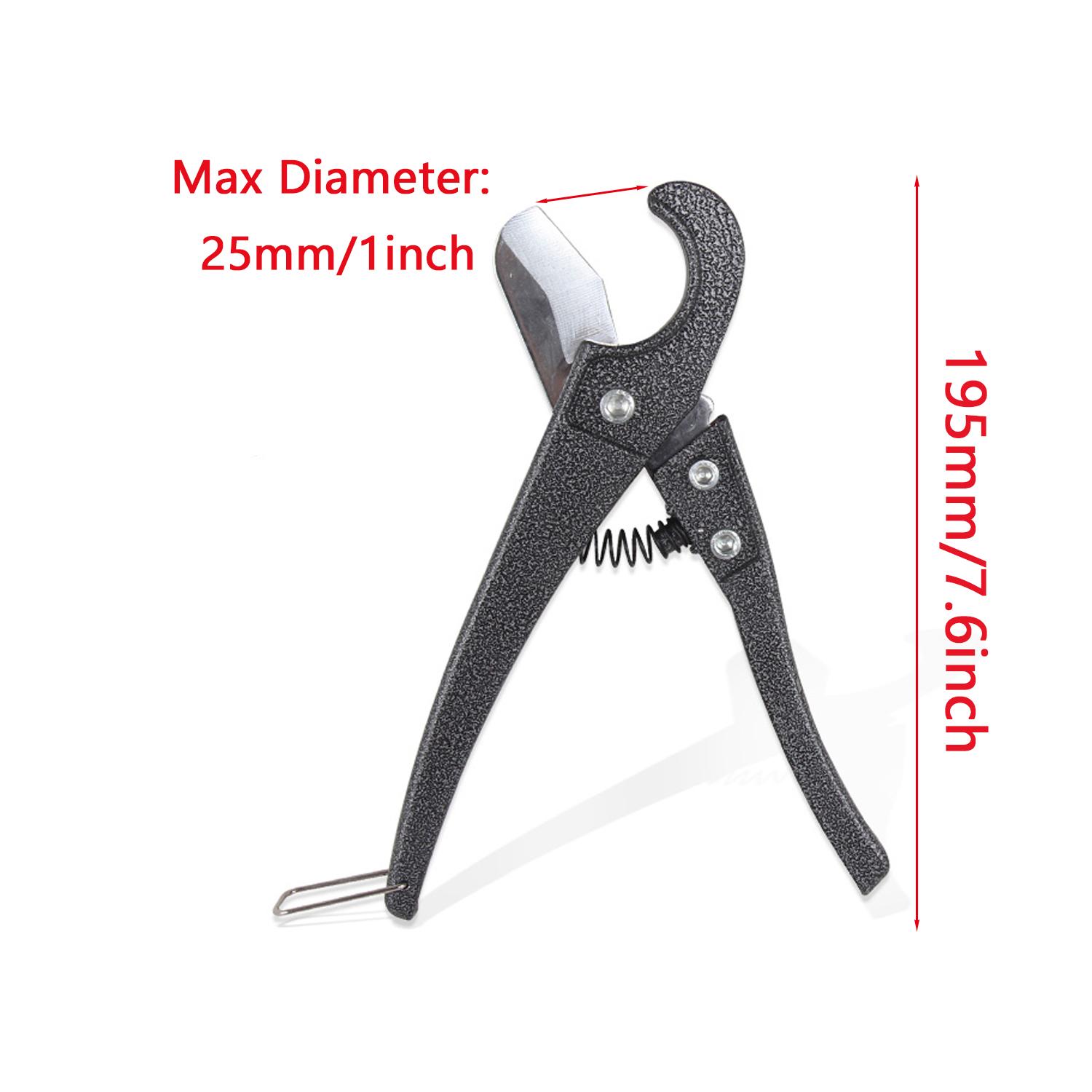 

Труборез для ПВХ-труб KMT 7,6 дюйма для резки 0-1 фут (25мм) Трубы ПВХ, ППР, труборез из ПВХ с храповым механизмом, острым стальным лезвием и E