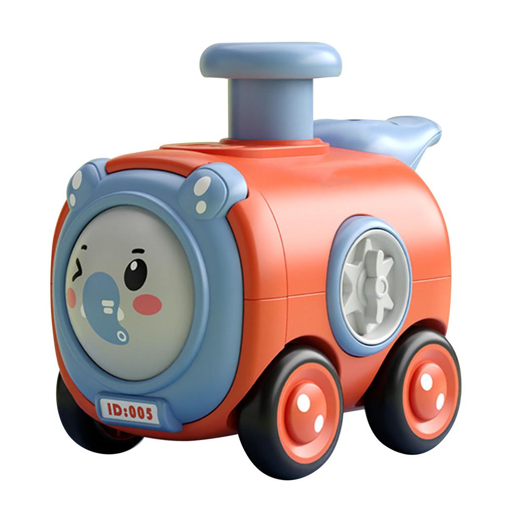 Trägheitszug Spielzeug Drücken Gesicht Ändern mit Pfeife Cartoon Stoßfest Interaktionsspielzeug Zug