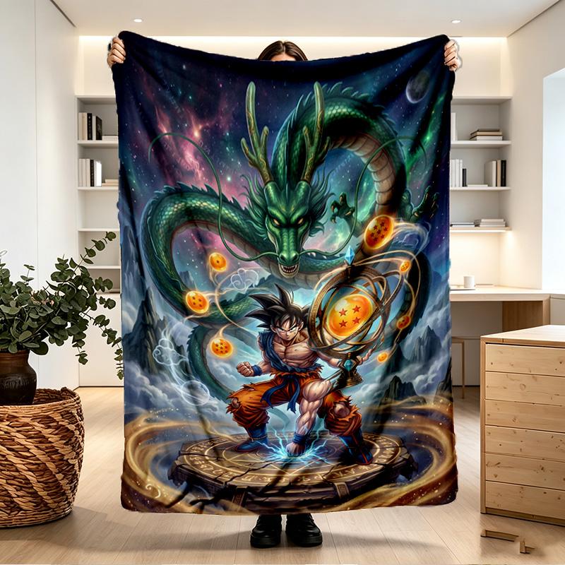 Dragon Ball Print Decke - Weich & Bequem, für Schlafzimmer, Reise, Sofa, Heimdekoration - Geburtstags-Weihnachtsgeschenk für Freund