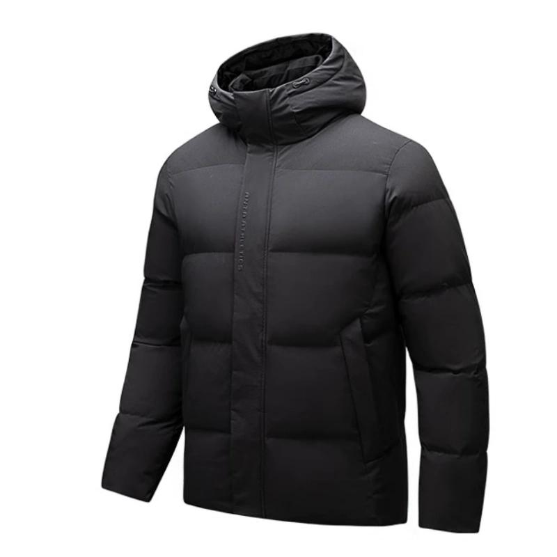 

Anta Solid Color Zipper Hooded Versatile Casual Down Jacket Men outerwear 152447967-5 4XL