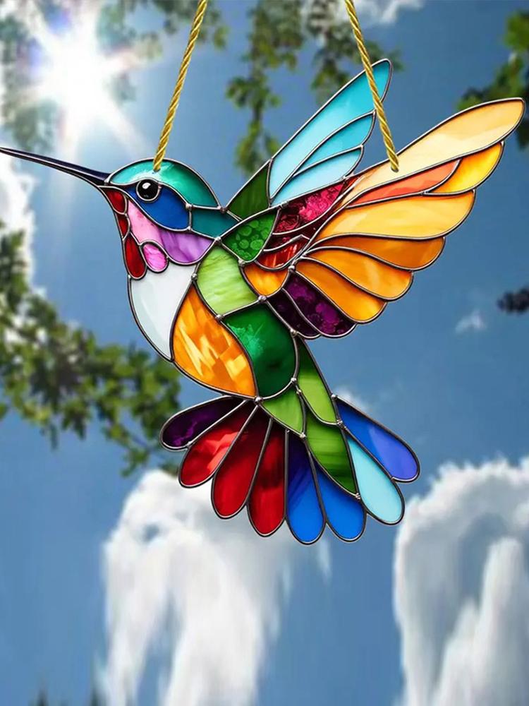 Painted Bat Acrylic Pendant, Halloween Home Garden Decoration, Sun Catcher, Hanging Pendant, Bedroom, Office, Desktop Decoration