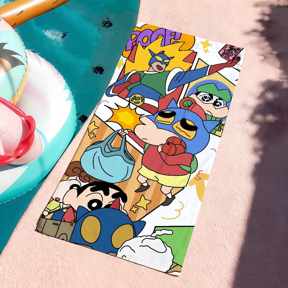 Fun Cartoon C-Crayon Shin-chan Cute Towel Quick Dry Soft Yoga Swimming Fitness Mountain Climbing Large Beach Towels