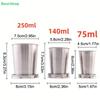 Collapsible Stainless Steel Shot Glass - Foldable Pocket Cup with Keychain, Portable Drinking Cup for Travel/Outdoor