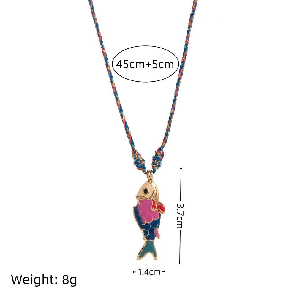 Stainless Steel Colorful Rope Necklace Trendy Neck Accessories New Fashion Jewelry  Beach Party