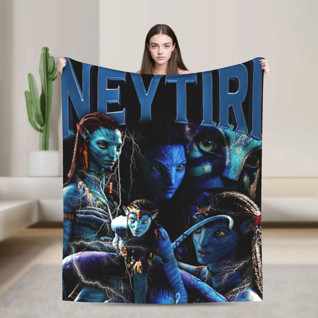Avatars The Way Of Water Movie Poster Flannel Blanket Boy Soft Cozy Throw Blanket Winter Living Room Bedspread Sofa Bed Cover