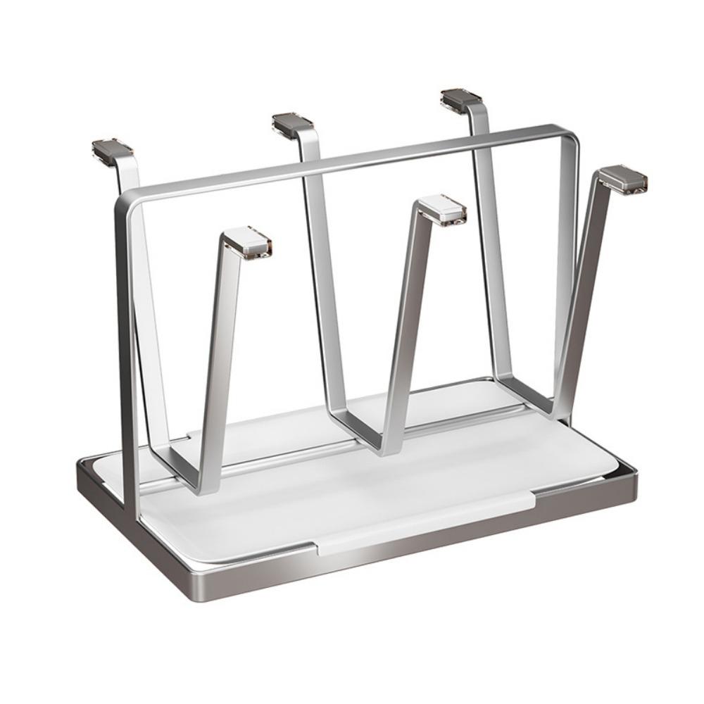 Rustfritt Stål Glasskoppstativ Plassbesparende Flasketørkestativ Benkeplate