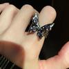 Niche Design Sense Dark Wind Butterfly Diamond Zircon High Sense Punk Retro Personality Trendy Cool Female Index Finger Ring