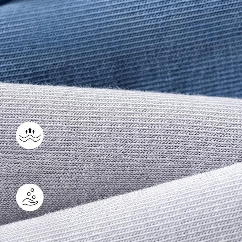 Cotton Spring and Autumn Pure Cotton Men's Socks, Men's Mid-leg Cotton Socks, Business Anti-odor, Sweat-absorbing, Antibacterial, Solid Color