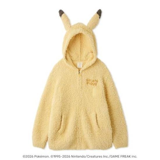 Gelato Pique Pikachu Parka Shorts Set PWNT264006 Womens Yellow F