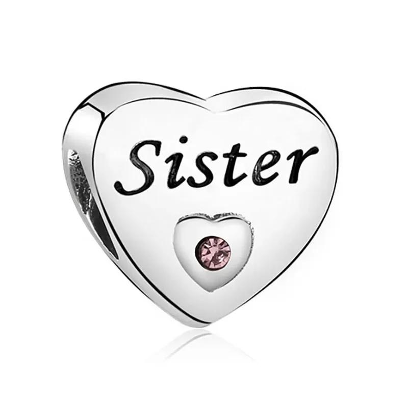 Perles New Love Dad Nan Mom Sister Best Friends pour bracelets à breloques et bracelets DIY pour femmes Fabrication de bijoux Dropshipping