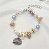 French Retro Crystal Beaded Pearl Bracelet for Women - Purple, Niche Design