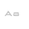 For Audi RS3 3D Chrome-Plated Black ABS Logo Decoration for Audi A1 A3 A4 LAA5 AA7 A8 Q2 Q3 Q5 Q7 Q8 TDI TFSI Rear Sticker