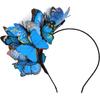 Coucoland Butterfly Fascinator Headband for Tea Party Halloween Costume | Vivid Plastic Monarch Butterfly, Handmade, Flexible Wires, Adjustable Fit,