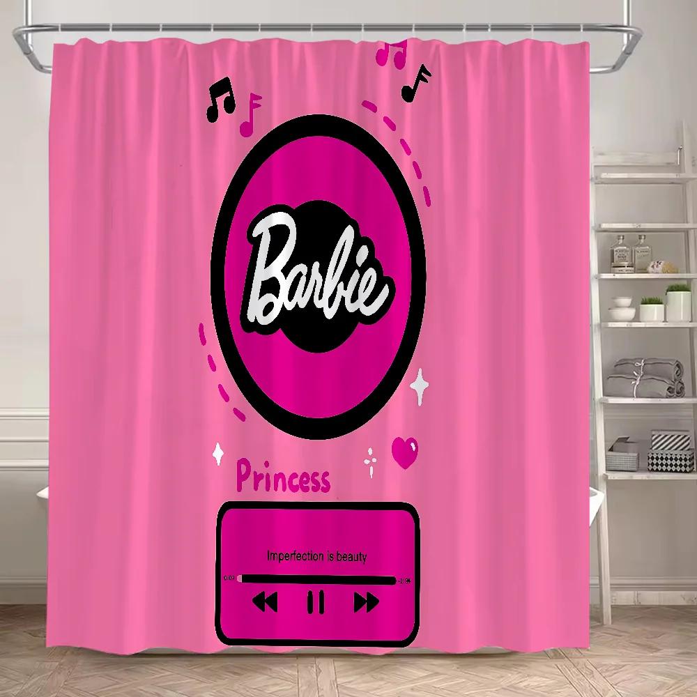 Textile Article Light Barbie Princess Shower Curtain: Stylish, Girly Bathroom Decor For Fun, Glamorous Ambiance, Royal Elegance, And Sparkle