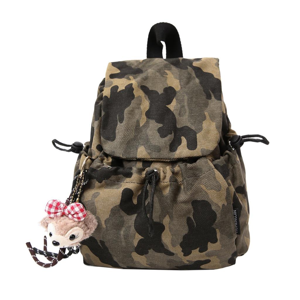 Schoolbag Light Go Out Sweet Cool Camouflage Backpack Autumn and Winter New Foreign Style Leisure Commuter Small Backpack Neutral Versatile Small Bag