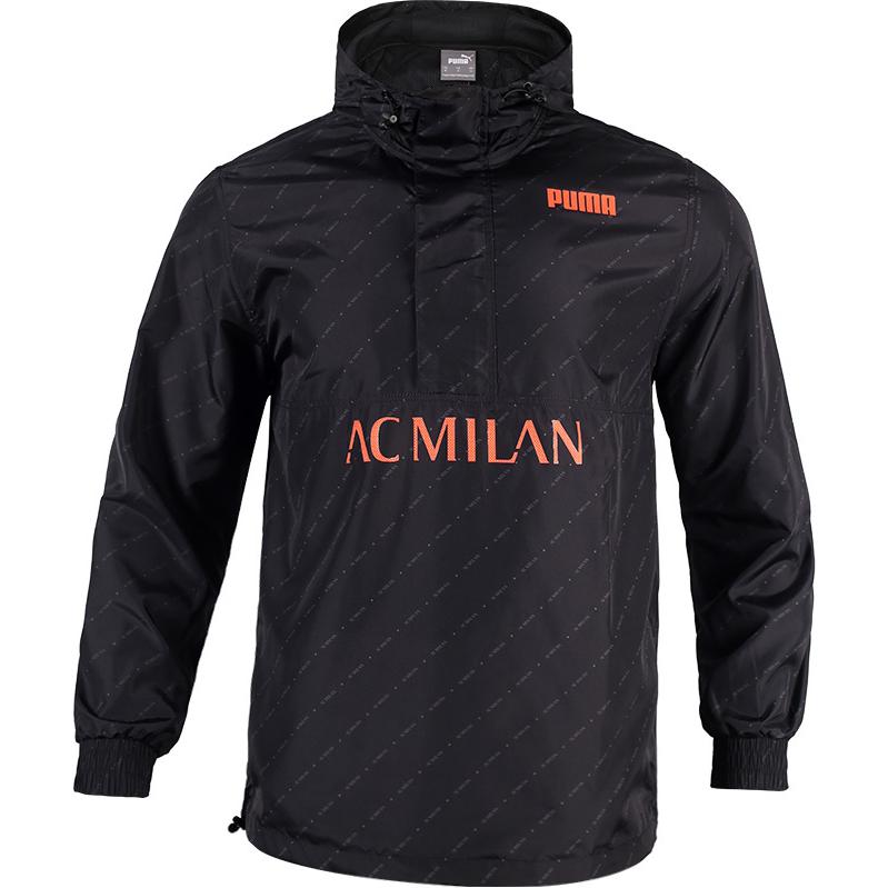 

Puma Letter Casual Hooded Pullover Football Shirt Men tops Black 76506804 L