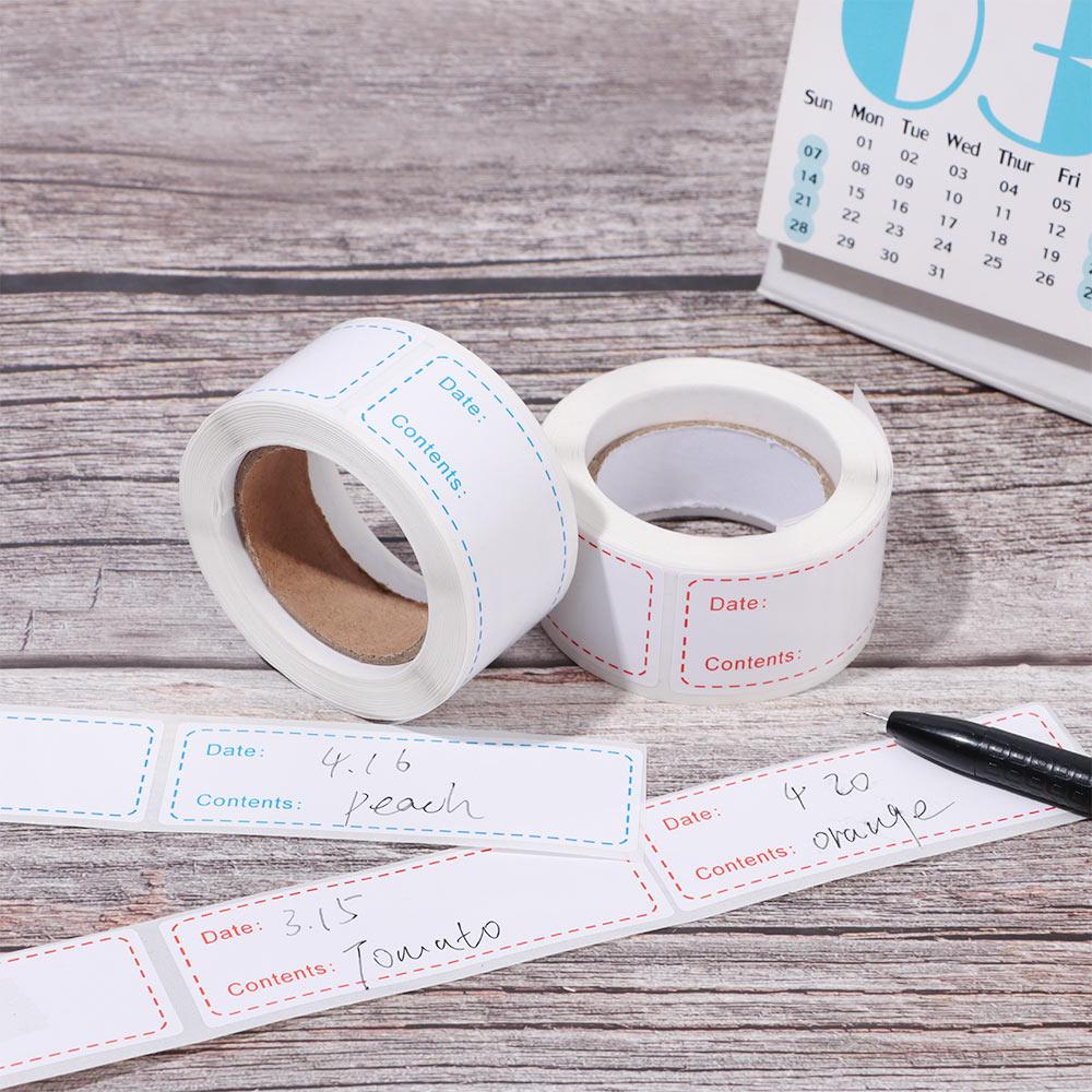 Etykieta do przechowywania żywności w pojemnikach do zamrażarki kuchennej, samoprzylepna