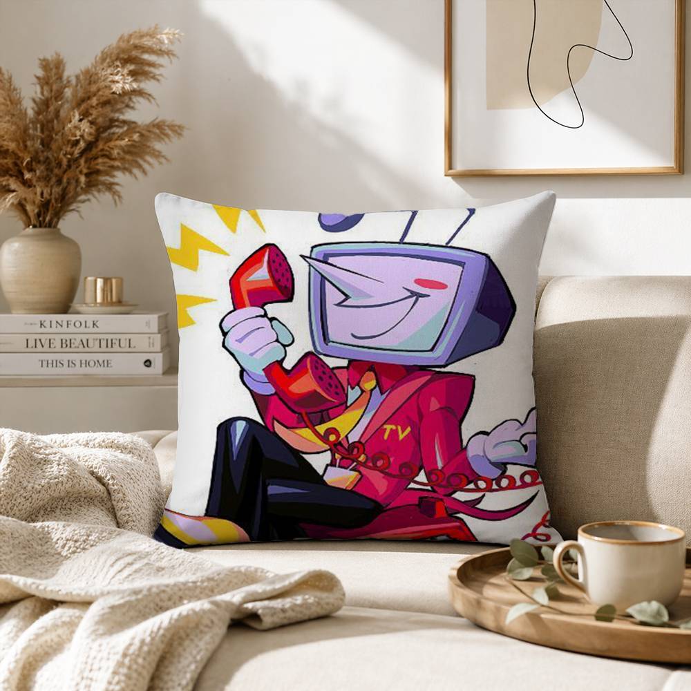 Cartoon Game Deltarune Tenna Pillow Case for Sofa Living Room Home office Decor Protective Cover