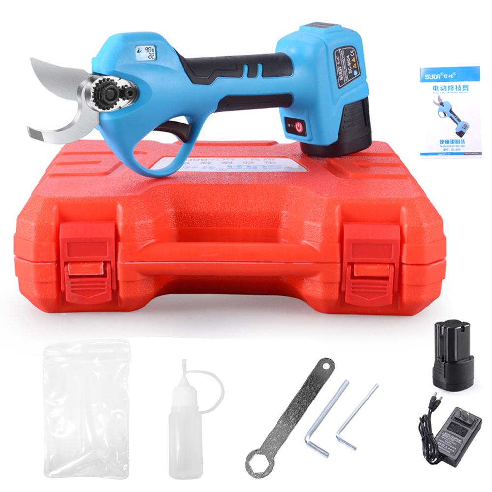 16.8V Cordless Pruner Brushless Motor Electric Pruning Shear 28mm Efficient Fruit Tree Bonsai Pruning Branches Cutter