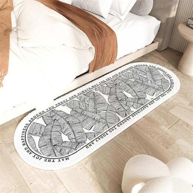 Covor cu imprimeuri pastorale cu frunze pentru dormitor Covoare moi pufoase pentru noptieră Copiii se joacă Covoare lungi pentru podea Covoare pentru balcon Decor pentru acasă