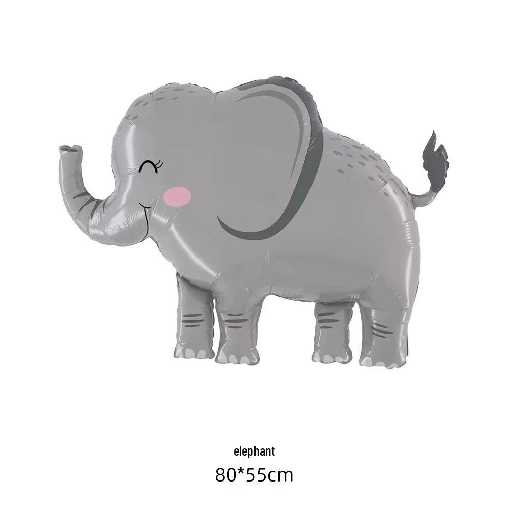 Dschungel Safari Lachende Tierballons: Löwe & Elefant Geburtstagsparty Dekoration