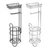 Contemporary Black Floor Standing Tissue Holder Strong Iron Frame Multiple Functional Iron Tissue Dispenser for Indoor