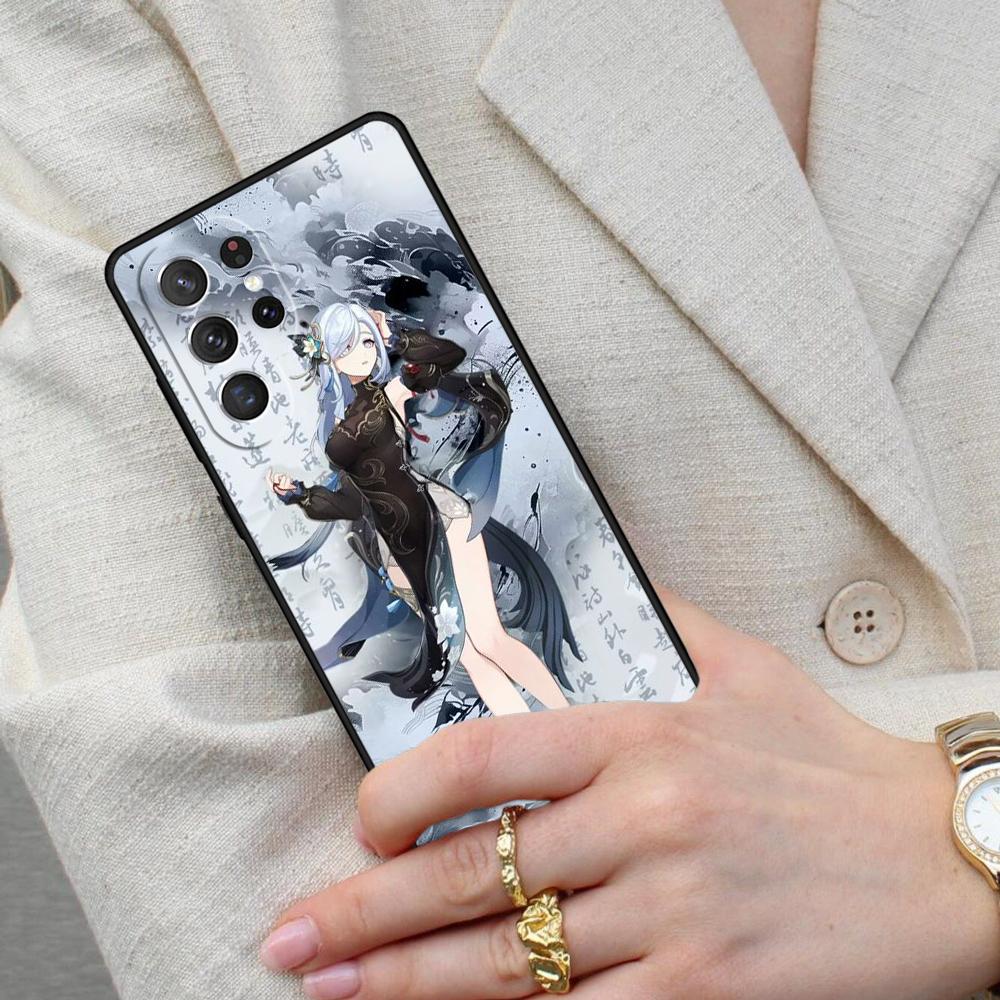 Genshin Impact Shenhe Cell Phone Case for Samsung Galaxy S26 Ultra S25 S24 S23 S22 S21 S20 Note10 Cover