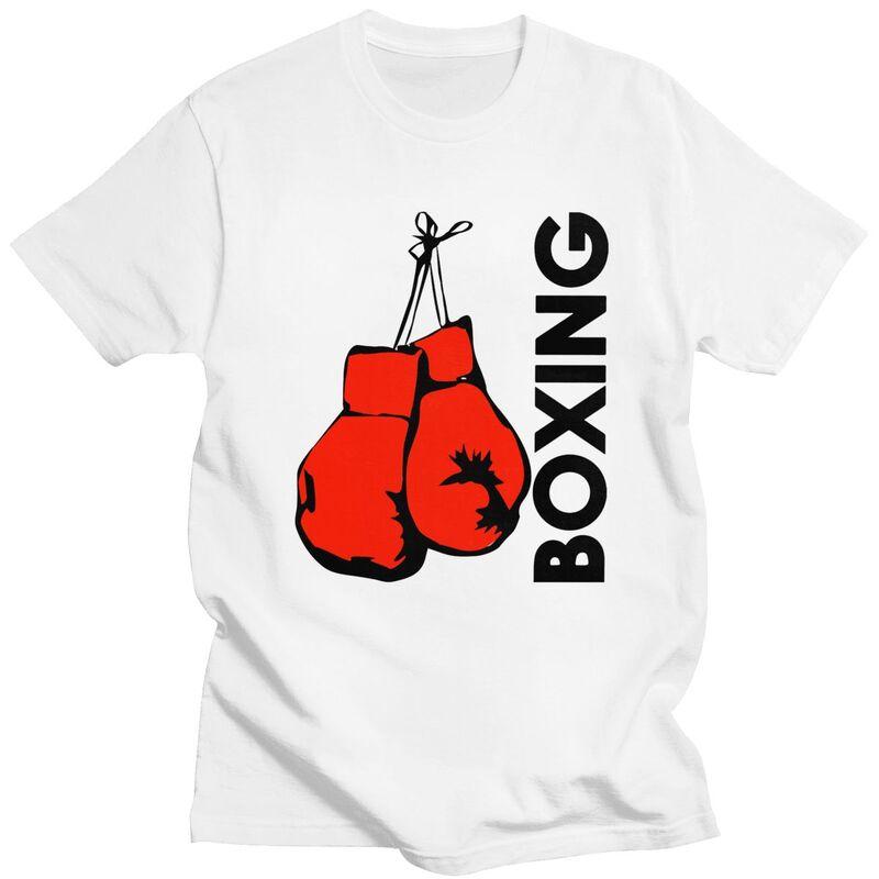 Custom Mens Boxing Gloves Boxer Gift T Shirt Short Sleeves Cotton Tshirts Tshirt Leisure Tees Slim Fit Clothing
