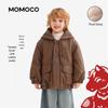 MOMOCO Boys' Hooded Plush-Lined Faux Leather Jacket