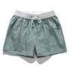 Men's Gingham Check Casual Shorts – Elastic Drawstring Waist Pocket Shorts for Summer Daily & Streetwear