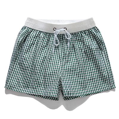 Herren Karomuster Casual Shorts – Shorts mit elastischem Kordelzugbund und Taschen für Sommer, Alltag & Streetwear