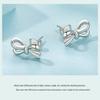 Avle Heart Bow Silver Earrings for Girls - S925 Sterling Silver