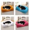 Fluffy Round Pet Bed - Long Plush Dog Bed Cat Bed Soft Warm Winter Pet Cushion with Non-Slip Bottom for Home Decor