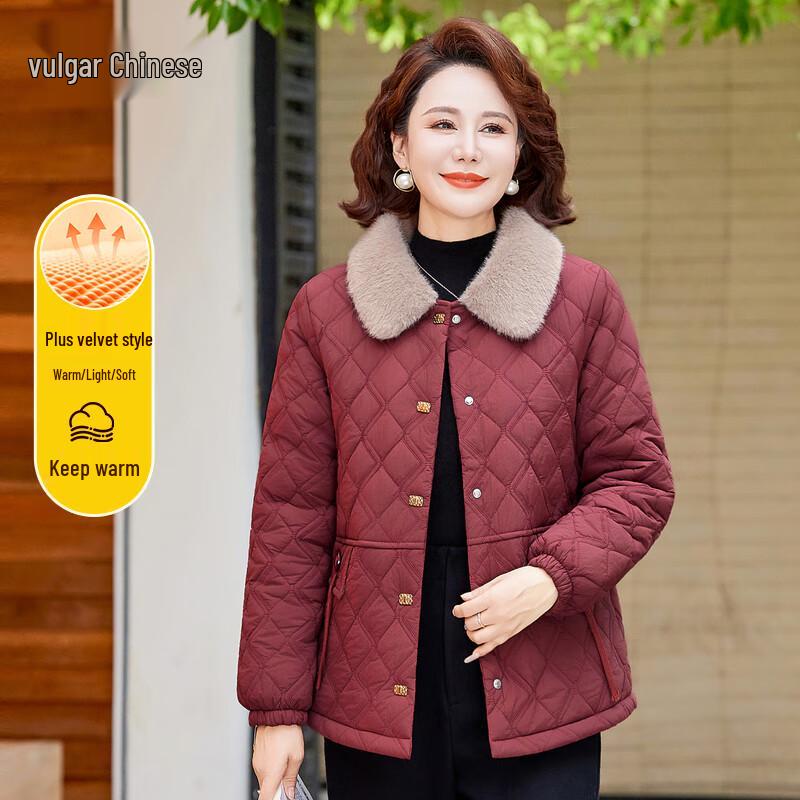 Women's Plush Lined Warm Winter Padded Jacket