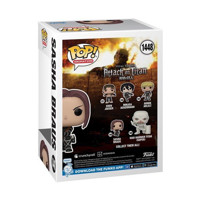 Funko pop! animation: attack on titan final season - sasha braus