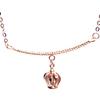 Pure Purple Gold Crown Queen Pendant Fashion Rose Gold Plated Shiny Collarbone Chain