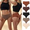 Seamless Women's Mid-High Waist Yoga Panties - Breathable Tummy Control Hip Lift Ice Silk Underwear