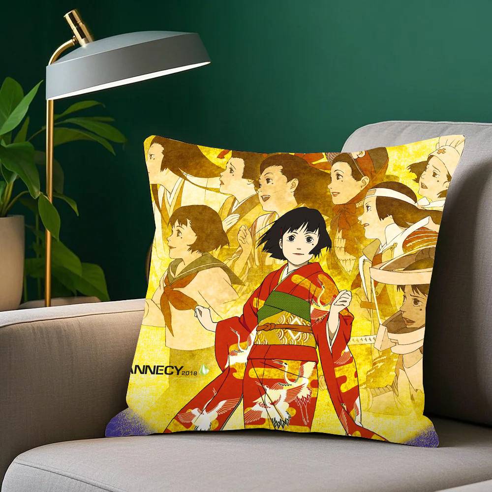 Anime M-Millennium Actress Pillow Case Fashion Square Pillowcase Bedroom Sofa Room Ins Decoration Leisure