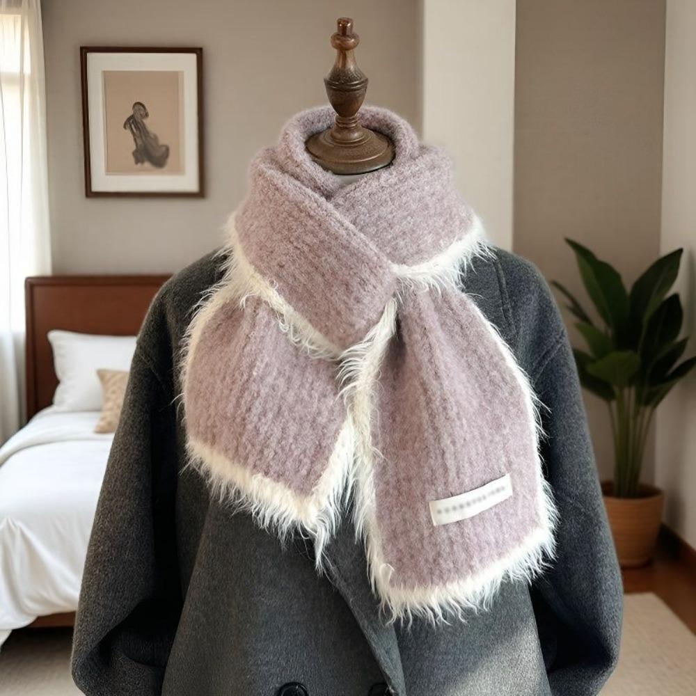 Thick Plush Long Scarf Soft Luxury Wraps Shawl Vintage Ladies Neck Warmer Scarves  Outdoor Warm