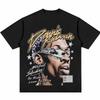 Americanstyle Trendy Casual Versatile Streetwear Print Retro High Street Roundneck Shortsleeved Loose Tshirt