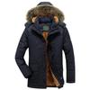 Herren Winter Militärstil Mehrere Taschen Fleecegefüttert Baumwolljacke, Große Größen