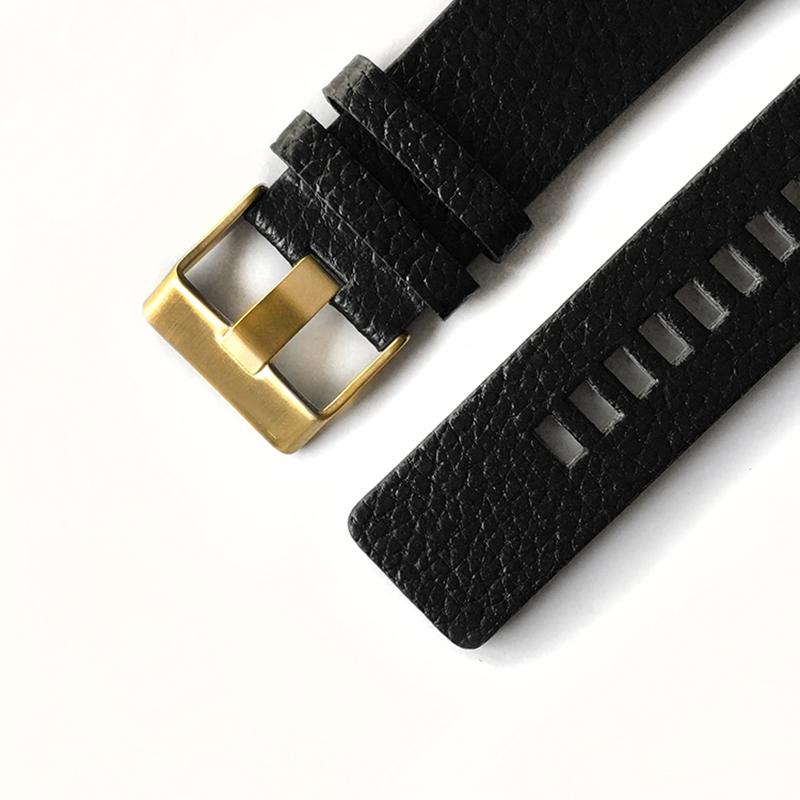 TOP Watchband for DIESEL DZ7313 DZ7333 DZ7311 DZ7371 Watch Strap Cow Leather with Gold Rivet 22 24 26 27 28 30mm Genuine Leather
