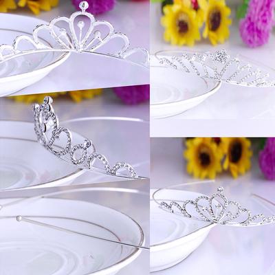 Hair Band Bridal Girls Tiaras Wedding Party Princess Crystal 1PC Crown Headband Hair Accessiories Kids  Jewelry