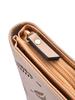 Women's Classic Long Wallet with Leaf Cutout and Zipper Clasp